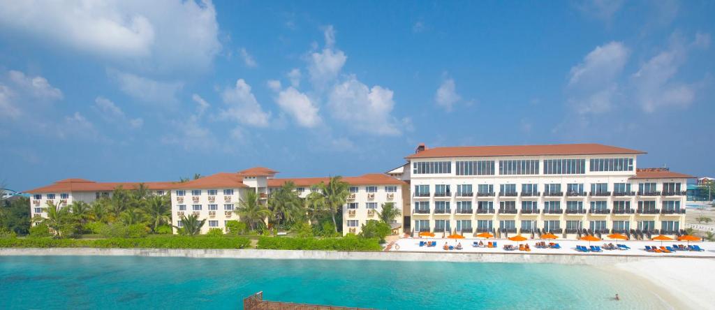 Hulhule Island Hotel- Private Beach Access & Airport Pick-up and Drop - Best Pool Hotels in Maldives